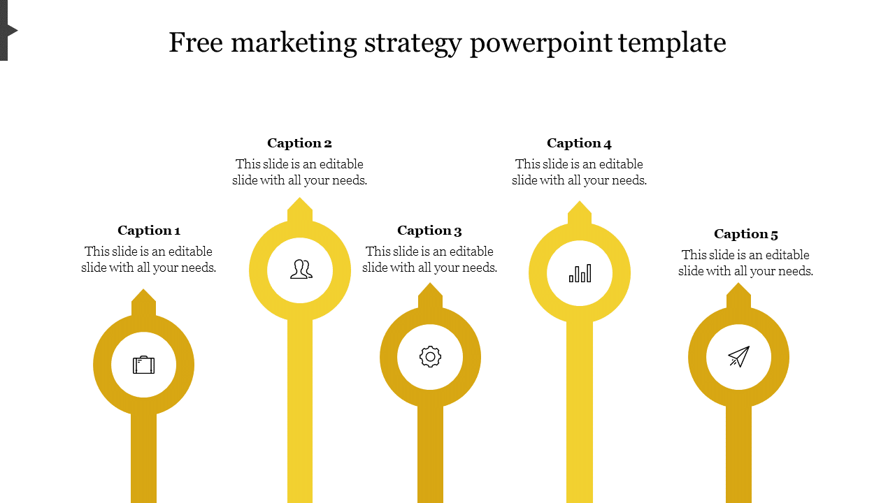 free marketing strategy powerpoint template-Yellow